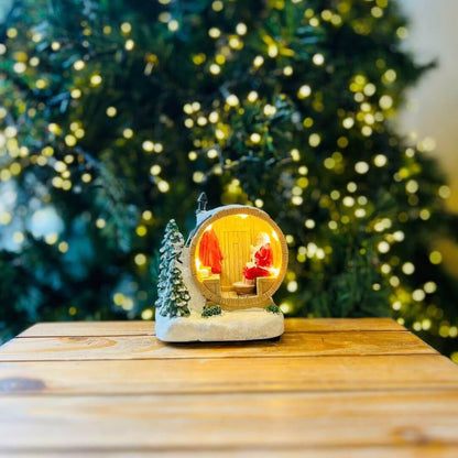 Cenario Natalino C/led Banheiro Sentado - 12cm