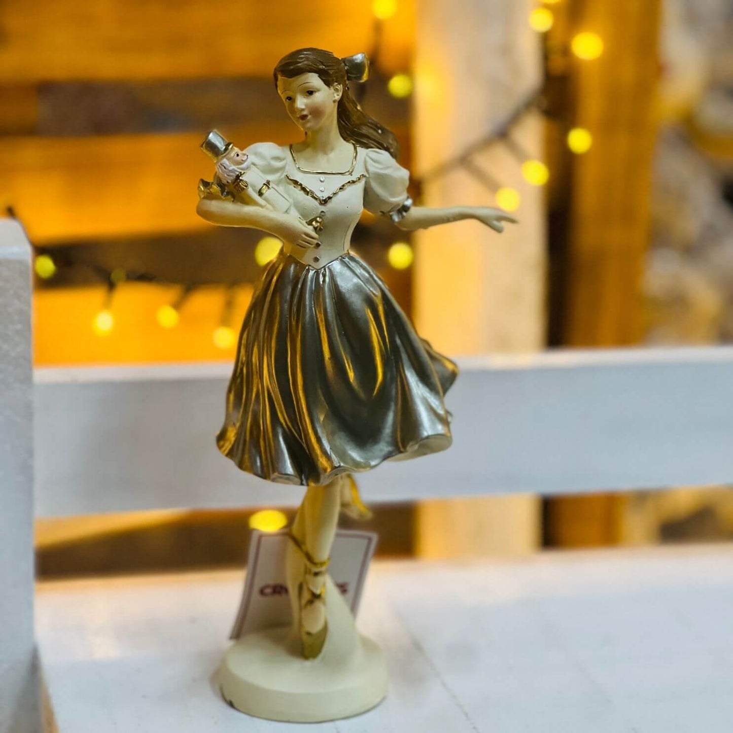 Bailarina Decorativa com Quebra-Nozes | 23 cm