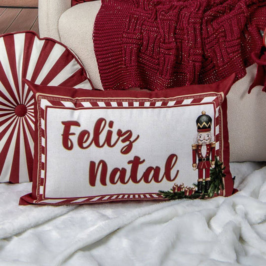 PRÉ-VENDA - Capa Natalina Quebra Nozes Feliz Natal 35 x 55cm