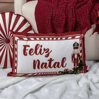 Capa Natalina Quebra Nozes Feliz Natal 35 x 55cm