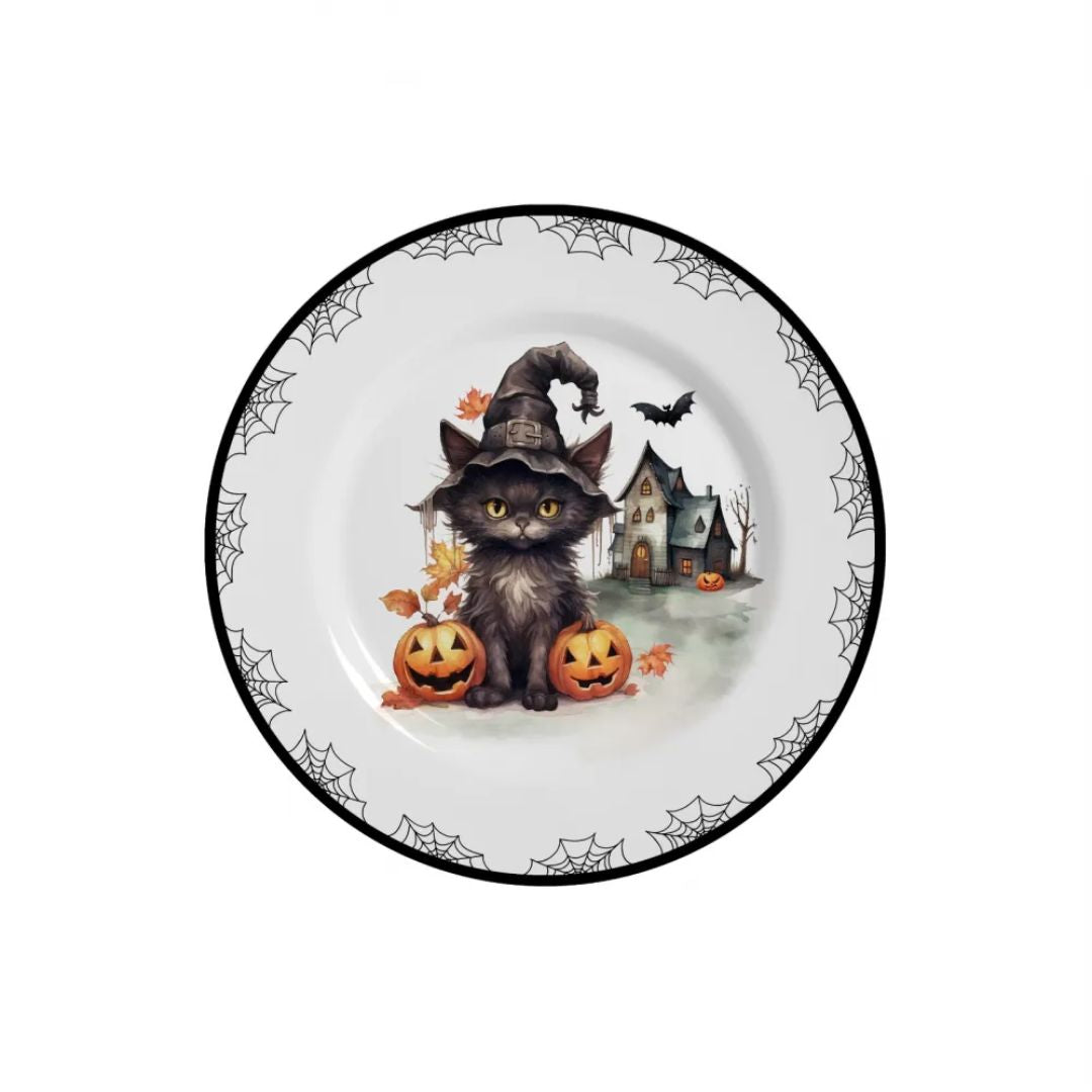 Prato de Sobremesa Cute Cats - Halloween 20cm