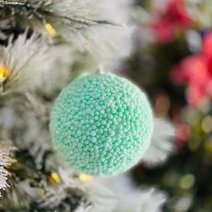 Bola Decorada de Natal Verde - 15cm