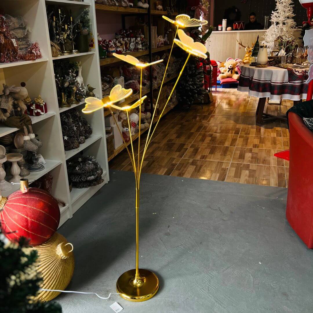 Abajur Borboleta em Metal Bivolt | 120cm