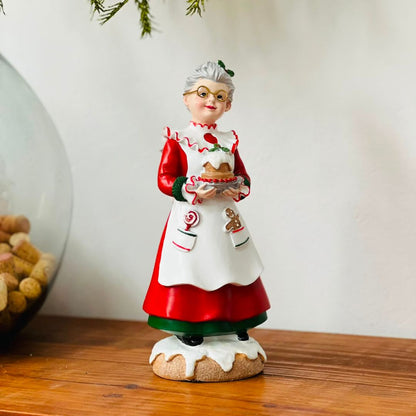Mamãe Noel Cozinheira em Resina - 29 cm