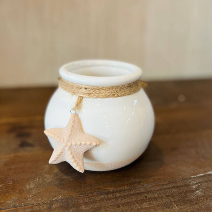 Vaso Decorativo em Cerâmica Estrela – 11x14x13cm