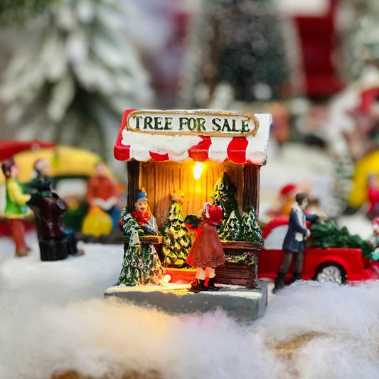 Loja de Árvore Natal Iluminada - 8x7x11cm