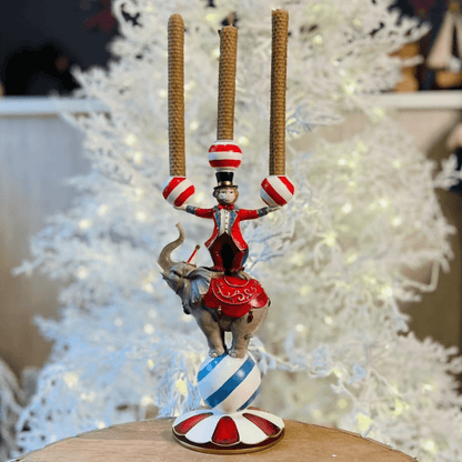 Porta-Velas Macaco Malabarista - 37,5 cm