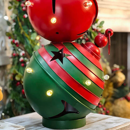 Guizo Natalino Com Led Vermelho, Verde e Dourado - 88cm