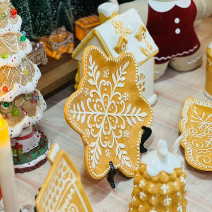Travessa em Formato de Floco de Neve Ginger - 2,5x26x26cm