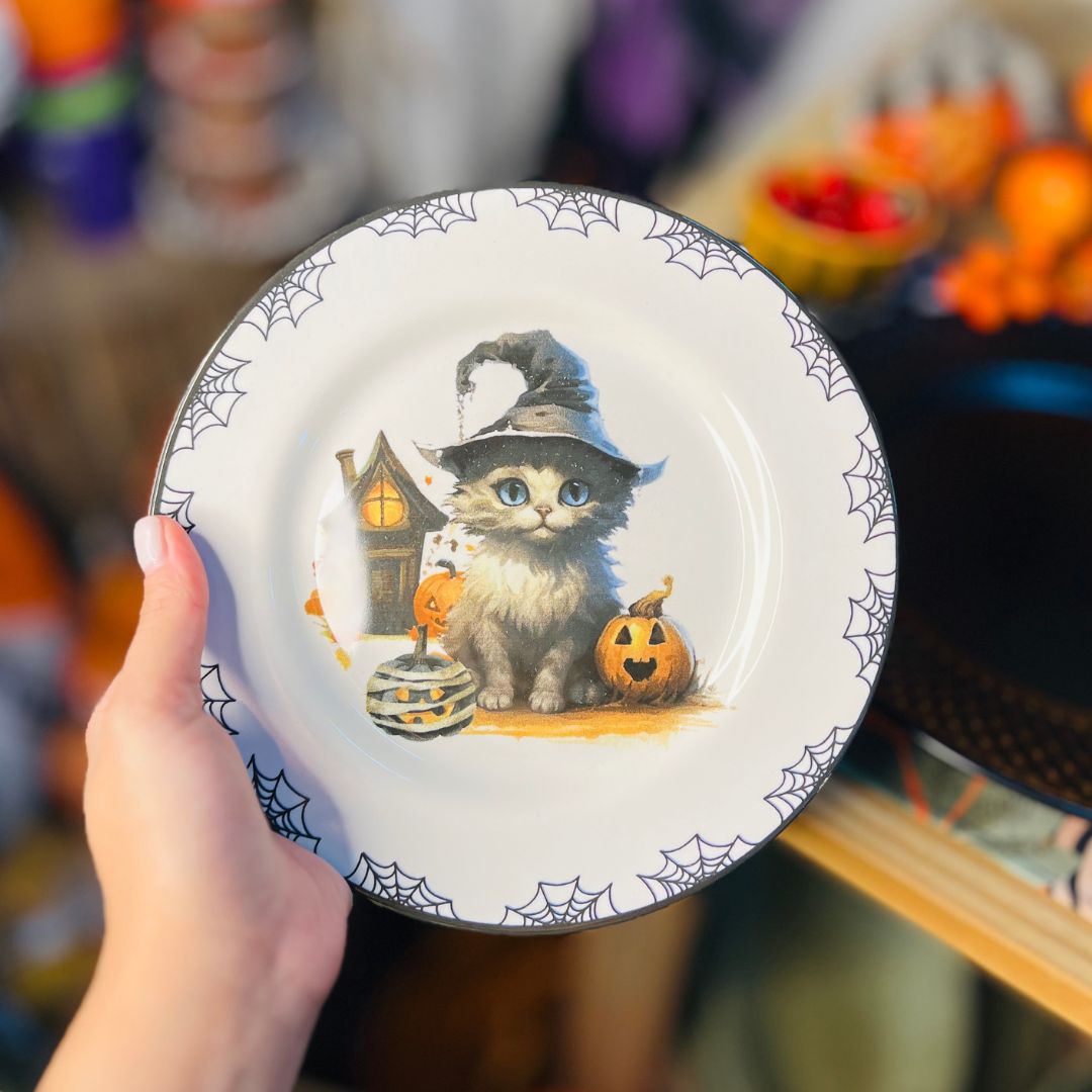 Prato Sobremesa Cute Cats - Halloween 20cm