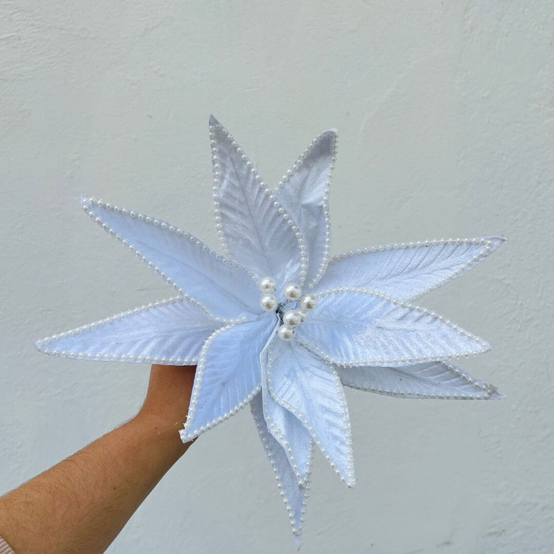 Poinsettia Branca – 30cm