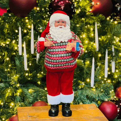 Papai Noel Colecionável Fábrica de Brinquedos 46cm