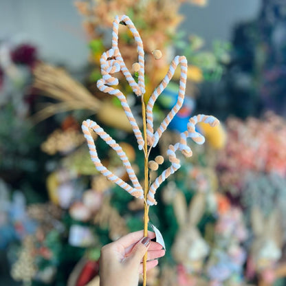 Orelha de Coelho - 65cm Bege e Branco