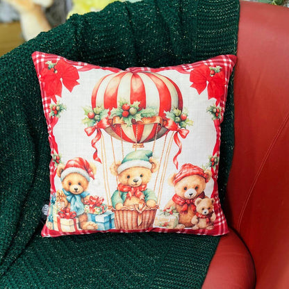 Capa de Almofada Natal Ursos – 40x40cm