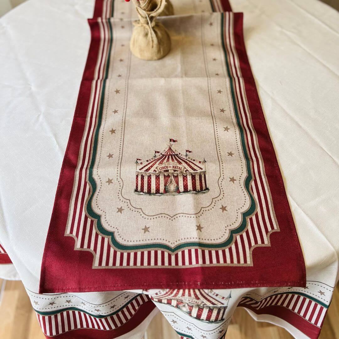 Caminho de Mesa Natalino Circo – 42 x 141cm