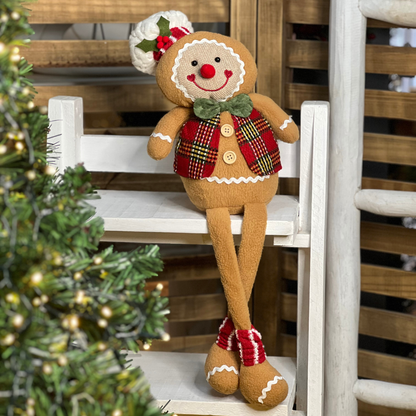Boneco Ginger Sentado Perna Longa - 58cm