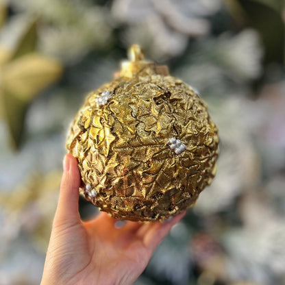 Bola Arabesco Dourada - 17cm