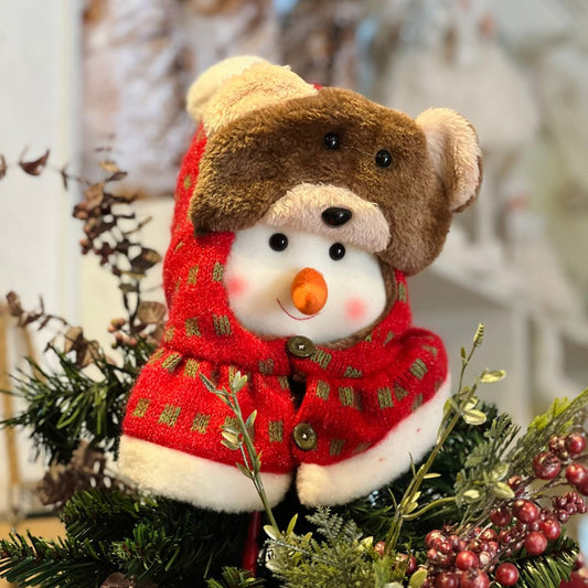 Enfeite Natalino Boneco de Neve com Touca de Rena - 70cm