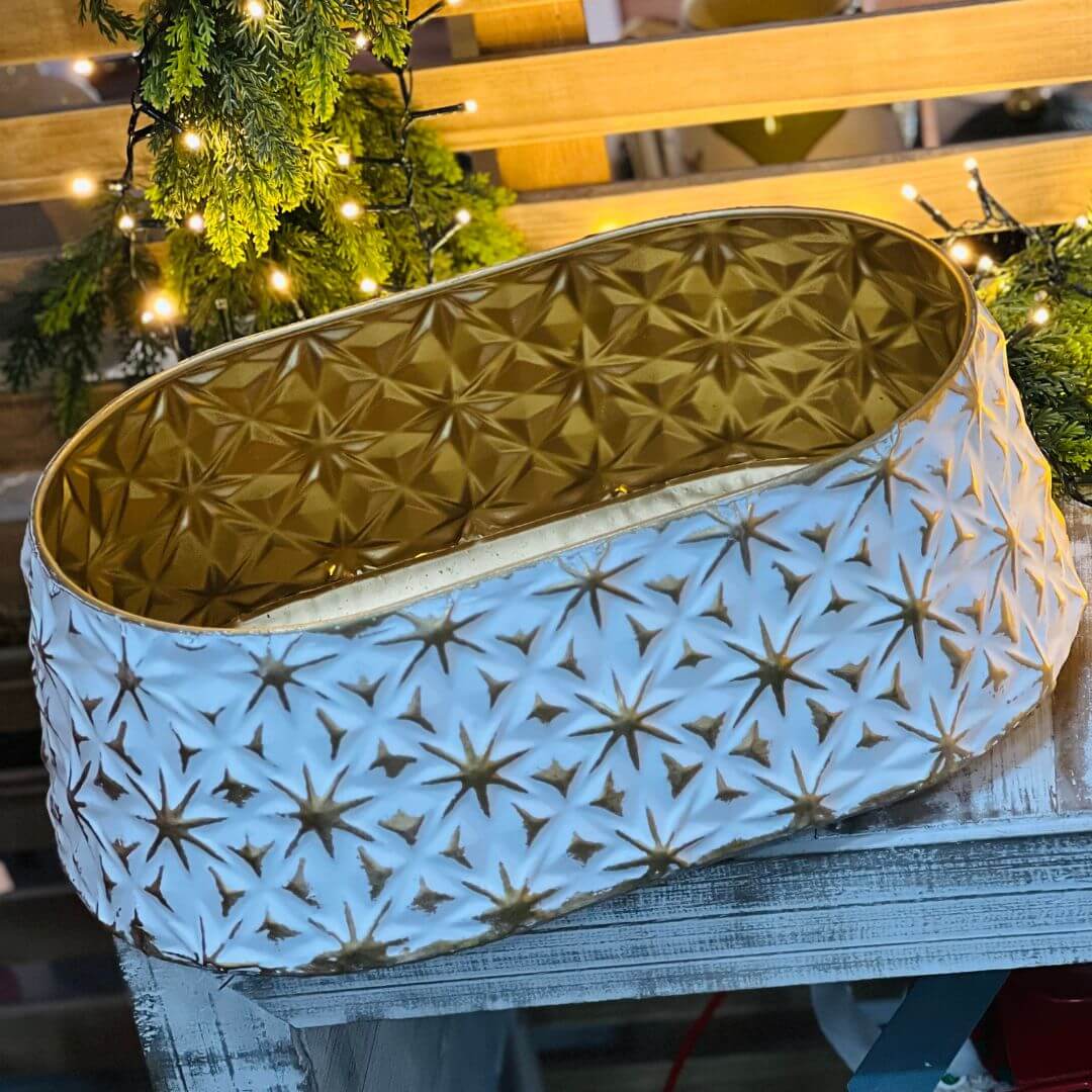 Cesta Decorativa de Metal | 24x38x15cm - G