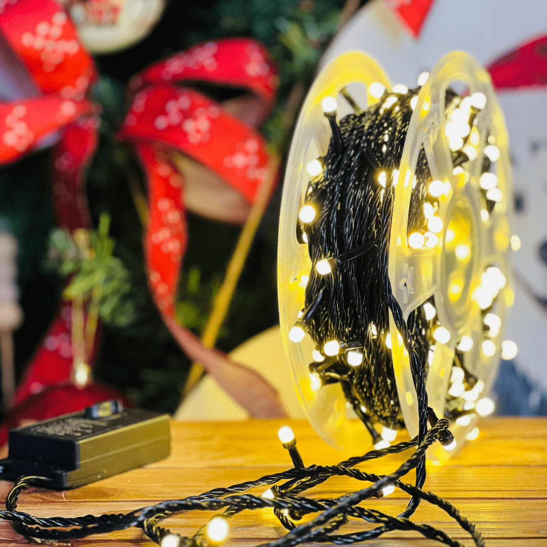 Pisca-pisca Fio Verde Led Branco Quente Com Funções 50m 240 Leds 220v