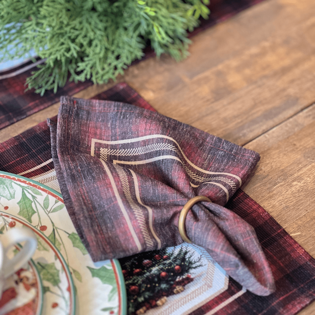 Conjunto 2 Guardanapos Natalinos Tradição Encantada 40x40cm