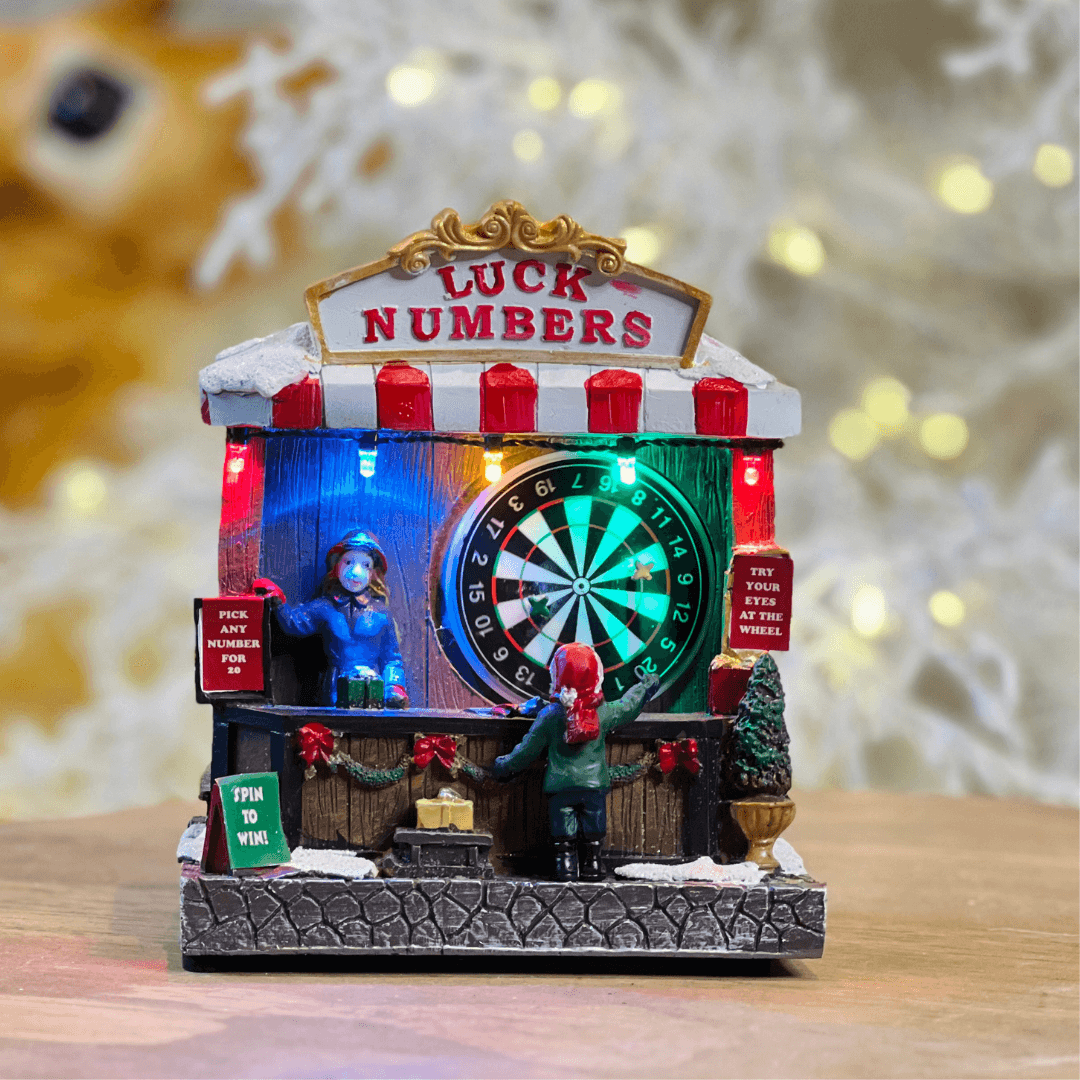 Cenário Natalino Mini Estande de Jogos – 16cm