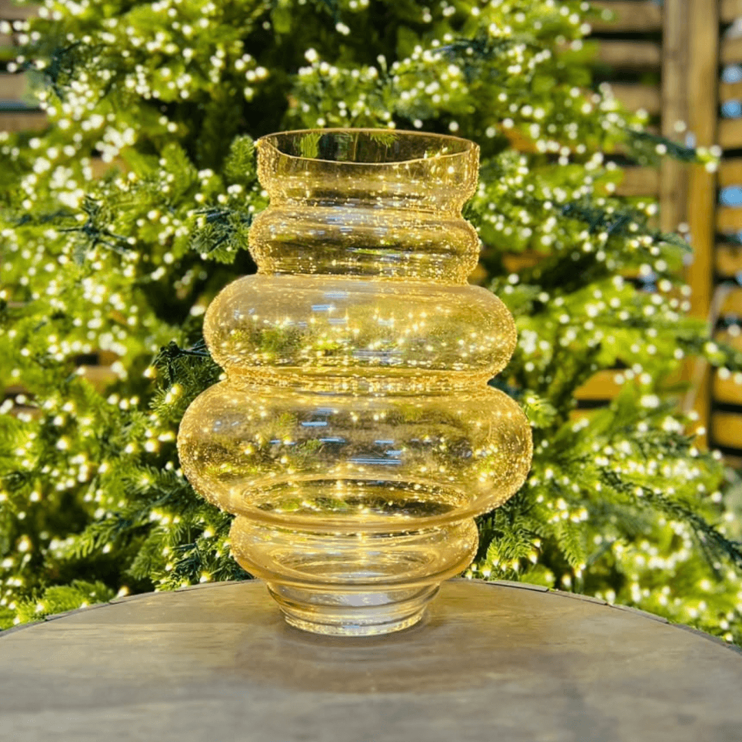 Vaso de Vidro Rosa – 30,5 x 20cm