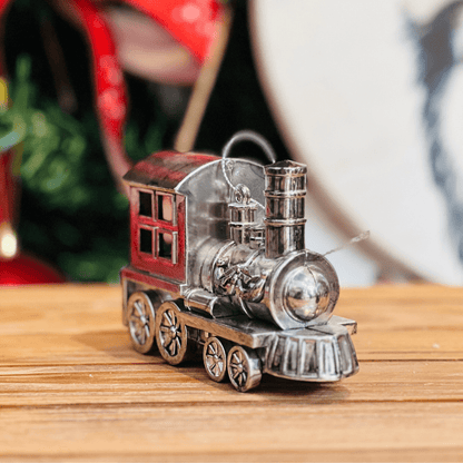 Trem Decorativo Prata 13x8cm