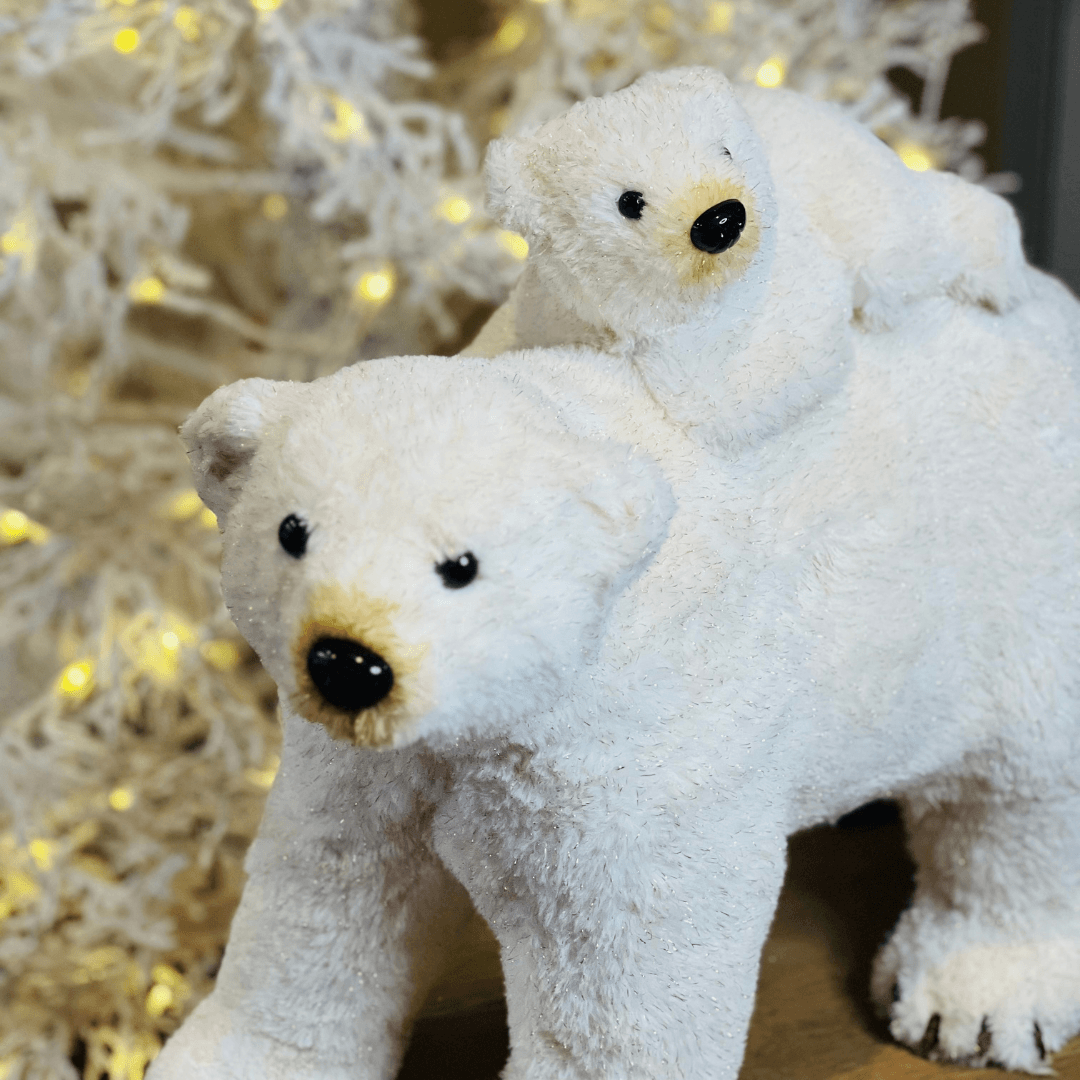 Urso Polar com Filhote – 35cm