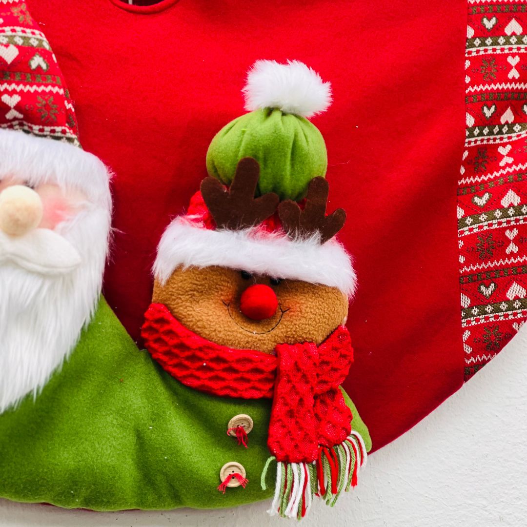 Saia Para Árvore Rena e Papai Noel - 105cm