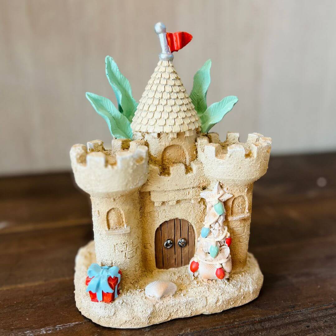 Resina Natal Castelo de Areia Bege – 20x16cm