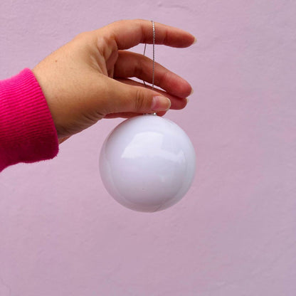 Jogo com 6 Bolas Natalina Metalizada - 8cm