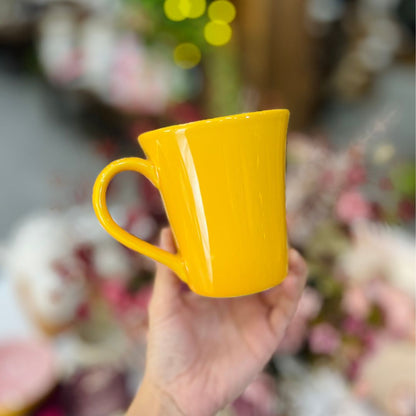 Caneca Tulipa Rosa e Amarelo - 330ml