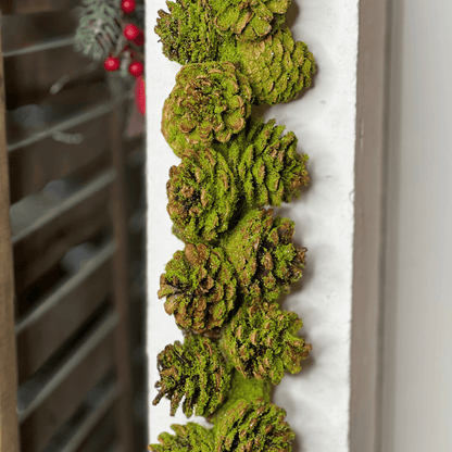 Enfeite Pendente de Pinha com Glitter – 60cm