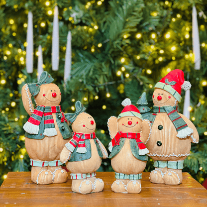 Gingerbread Natalino Papai de Resina 23cm