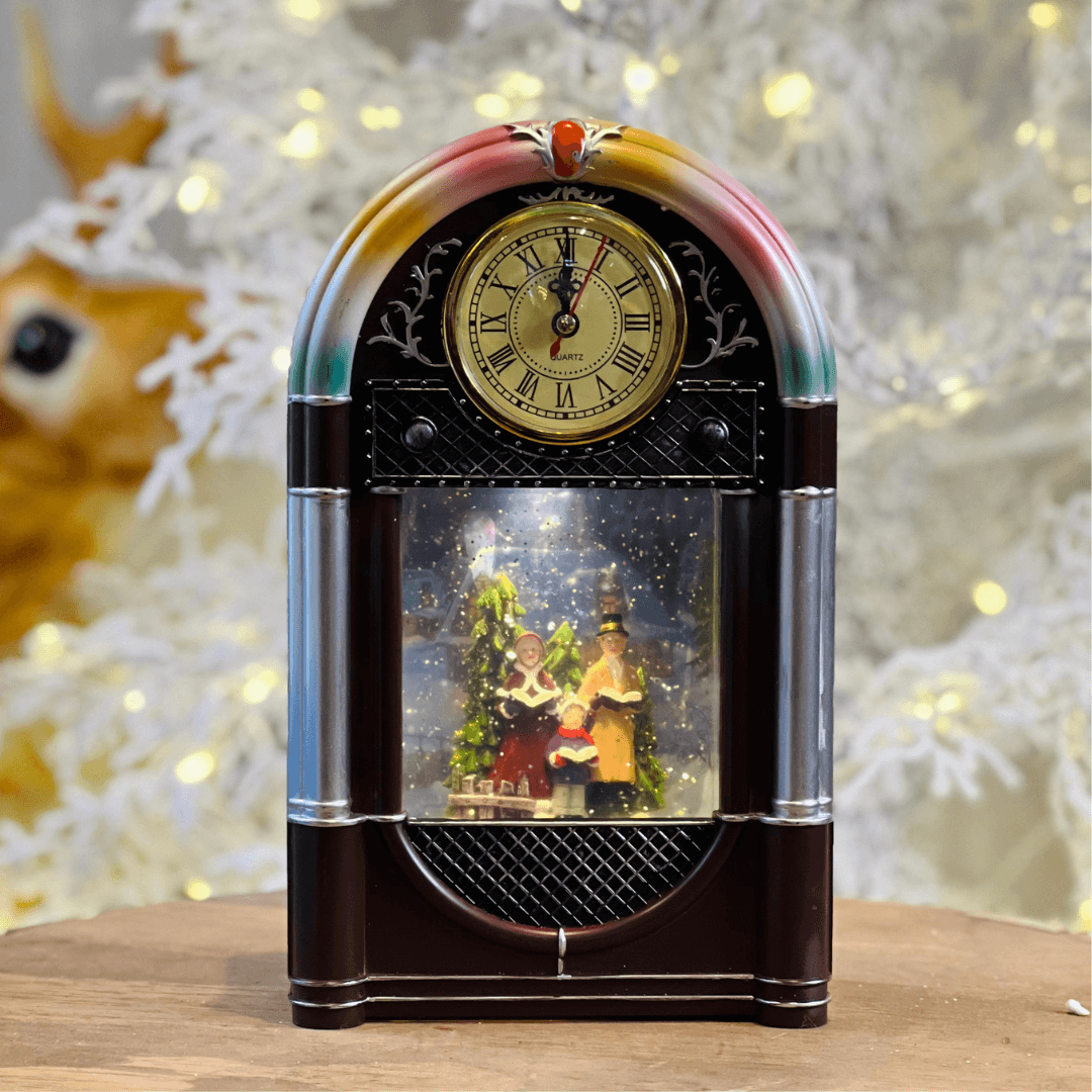 Rádio Retrô Natalino com Som – 30cm