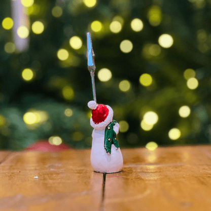 Marcador Natalino Boneco de Neve de Resina 3x3x5,8cm