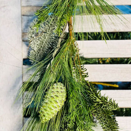 Festao Cipreste Pinha Toque Real 152cm Verde