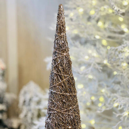 Arvore Cone Aramado Cipo 60cm Champanhe