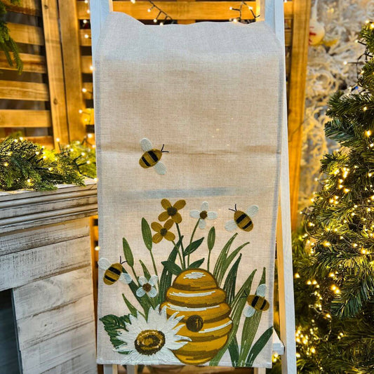 Caminho de Mesa Bordado Be Happy - 178cm