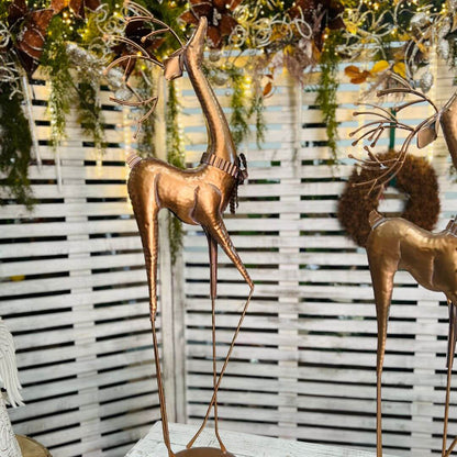 Enfeite de Metal Rena Bronze – 105cm