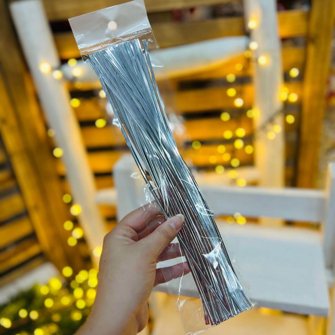 Fecho Prático Prata – 30cm | 100 Peças