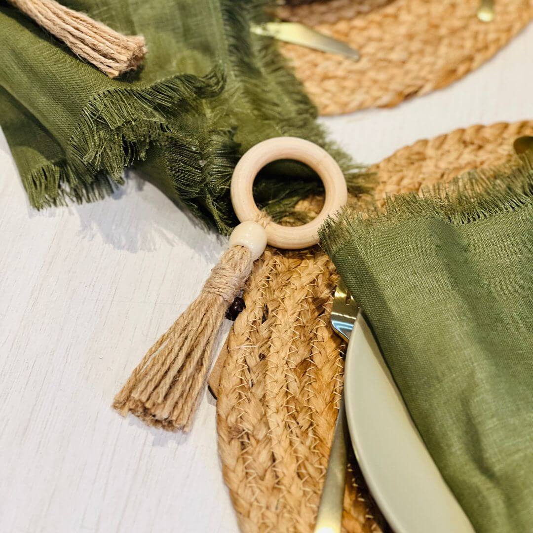 Anel de Guardanapo Quatro Peças Tassel