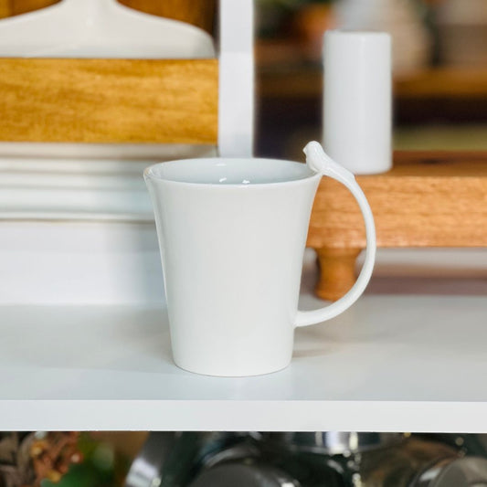 Caneca Porcelana Birds Branco - 300ml