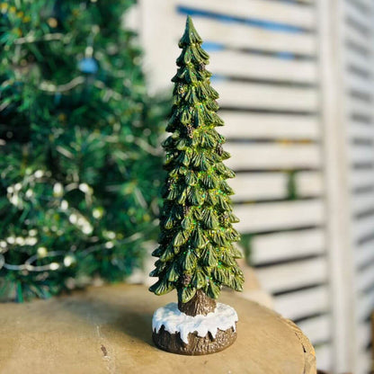 Mini Árvore de Natal com Pinhas e Brilho – 33cm