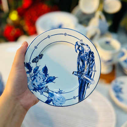 Xícara de Chá Com Pires - Arara Azul