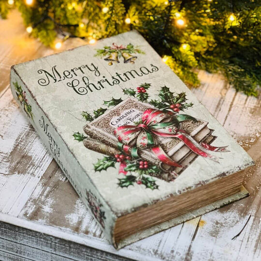 Caixa Decorativa Livro Papai Noel Colorida – 5cm