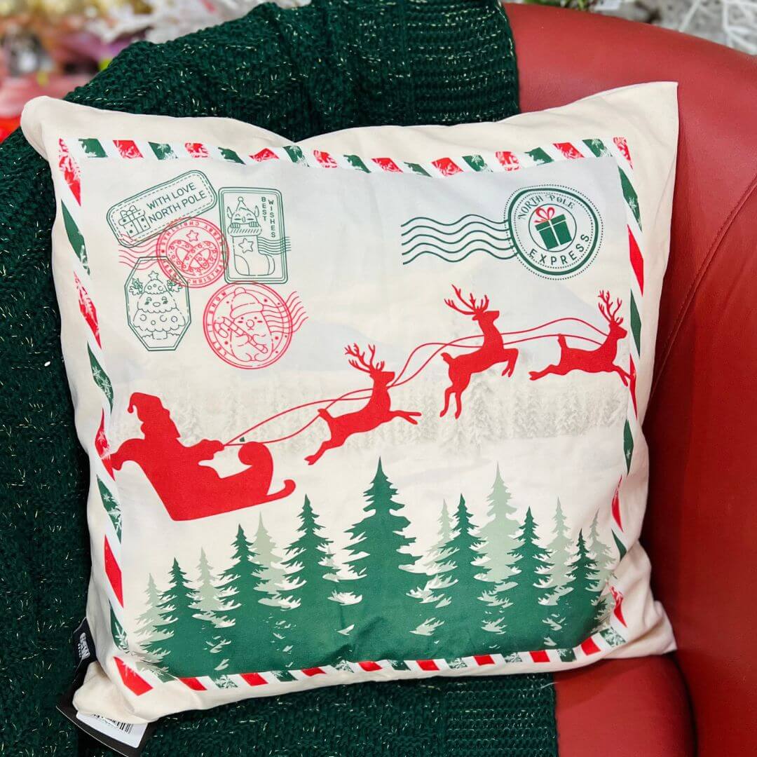 Capa de Almofada Luxor Natal Noel Mail – 50x50cm