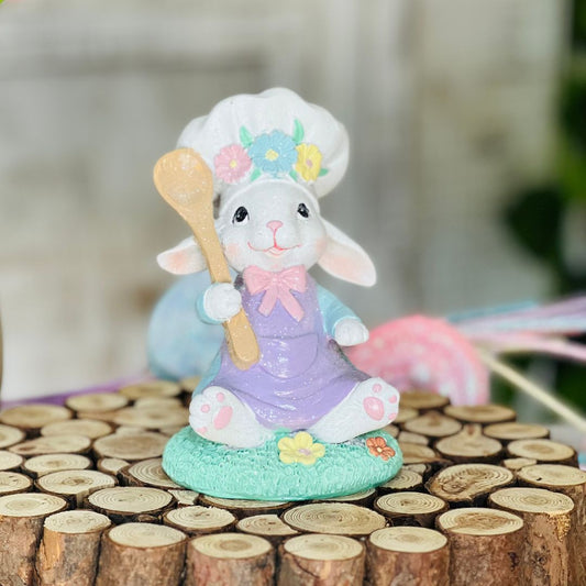 Coelho Confeiteiro com Colher - 14cm