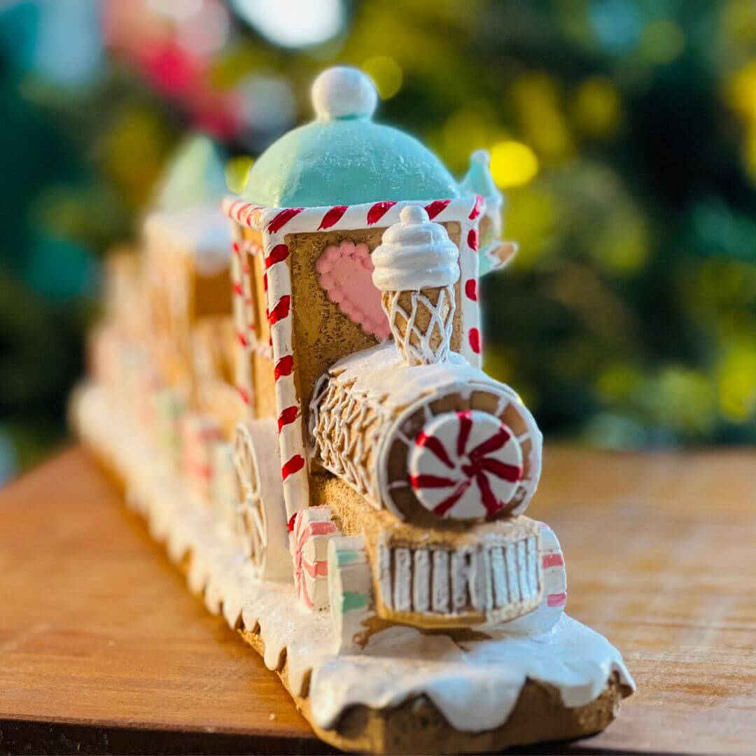 Enfeite Decorativo Trem Ginger - 17x47cm